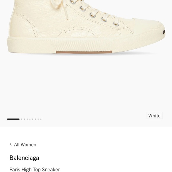 Balenciaga Beige High-Top Sneakers - Picture 7 of 9
